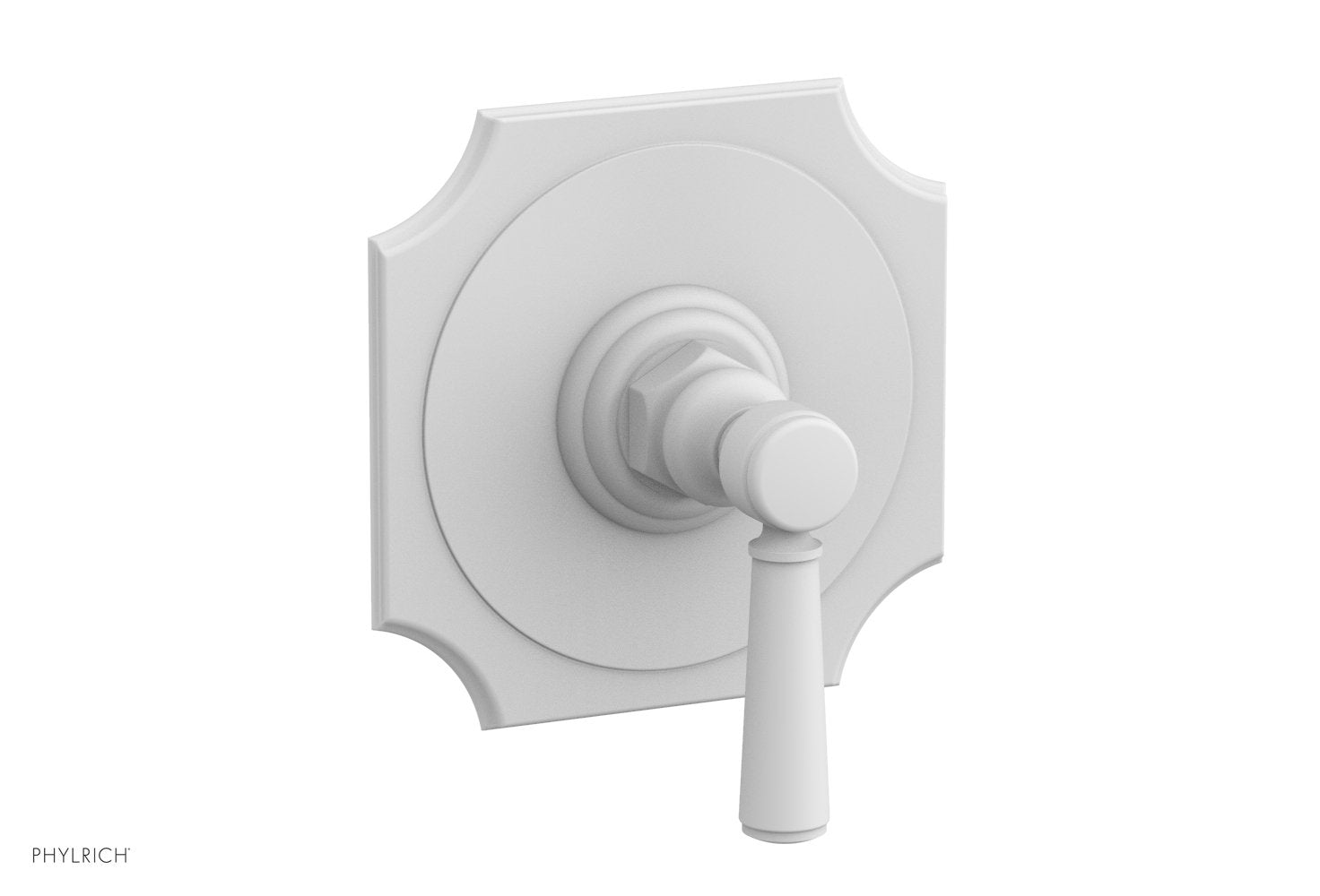 Phylrich HENRI 1/2" Mini Thermostatic Shower Trim - Satin White Handle