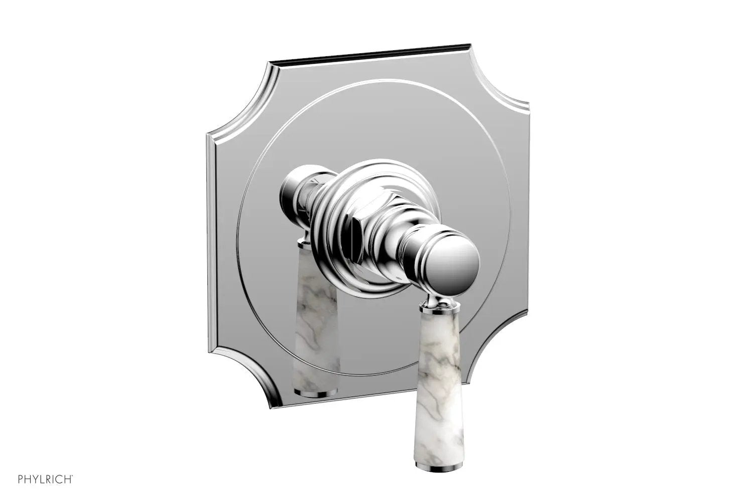 polished chrome shower trim