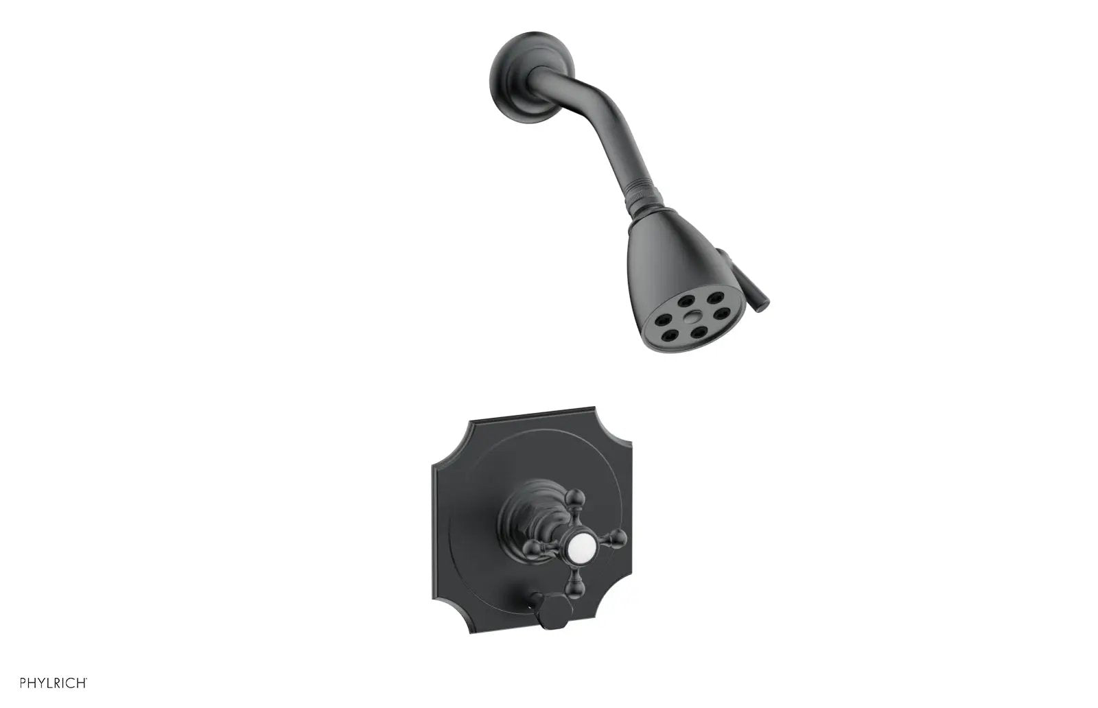 Phylrich HENRI Pressure Balance Shower and Diverter Set - Cross Handle (Less Spout) by Phylrich