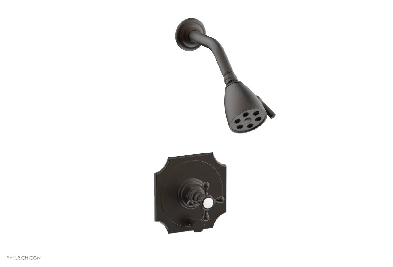 Phylrich HENRI Pressure Balance Shower and Diverter Set - Cross Handle (Less Spout) by Phylrich