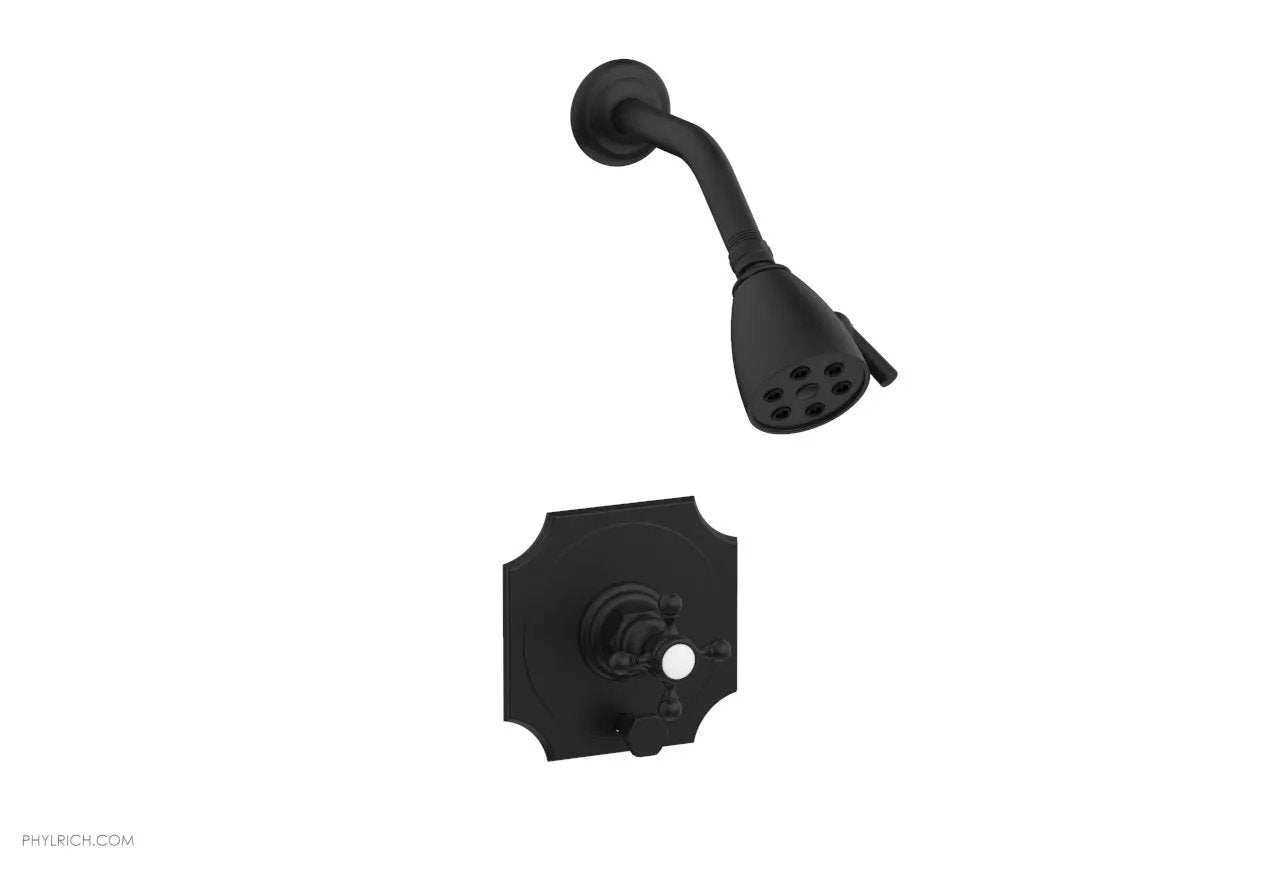 Phylrich HENRI Pressure Balance Shower and Diverter Set - Cross Handle (Less Spout) by Phylrich