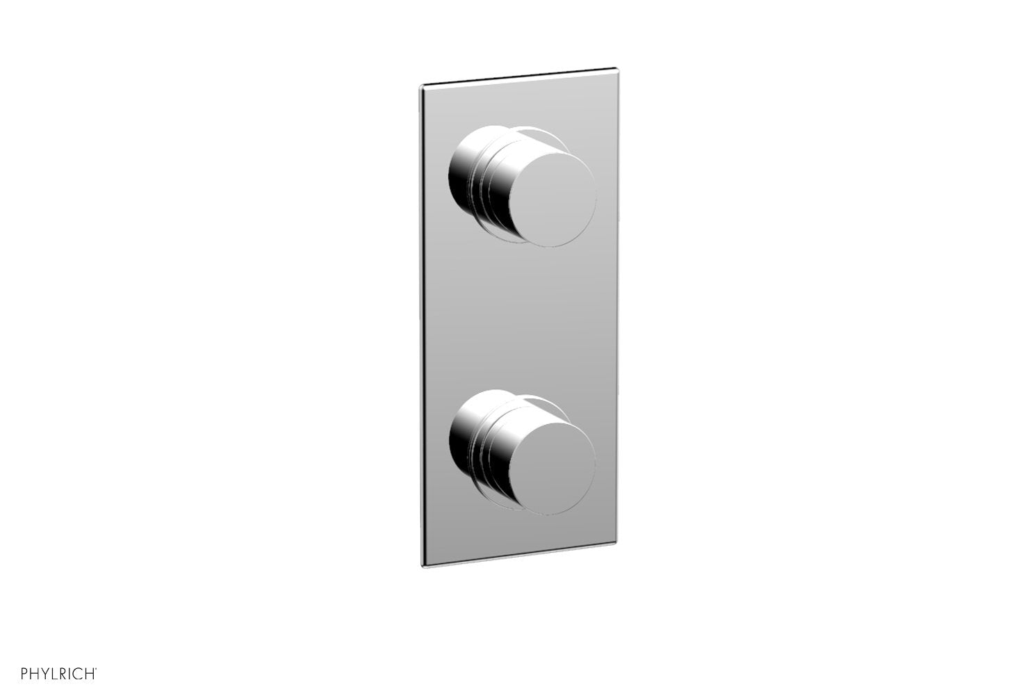 polished chrome thermostatic valve