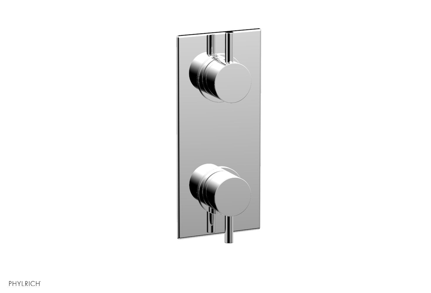 polished chrome thermostatic valve