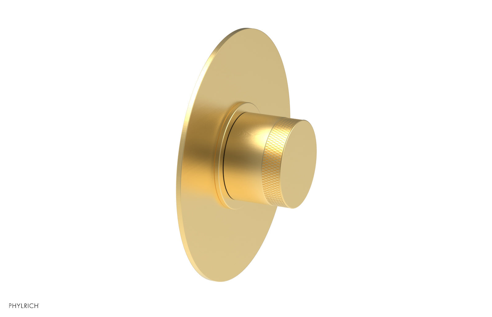 Phylrich BASIC II 1/2" Mini Thermostatic Round Shower Trim - Knurled Handle