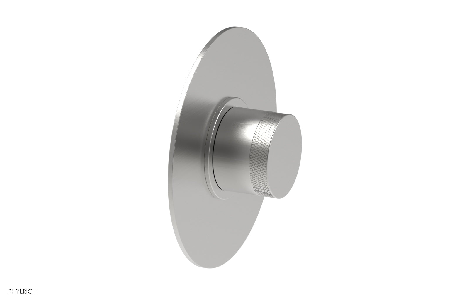 Phylrich BASIC II 1/2" Mini Thermostatic Round Shower Trim - Knurled Handle
