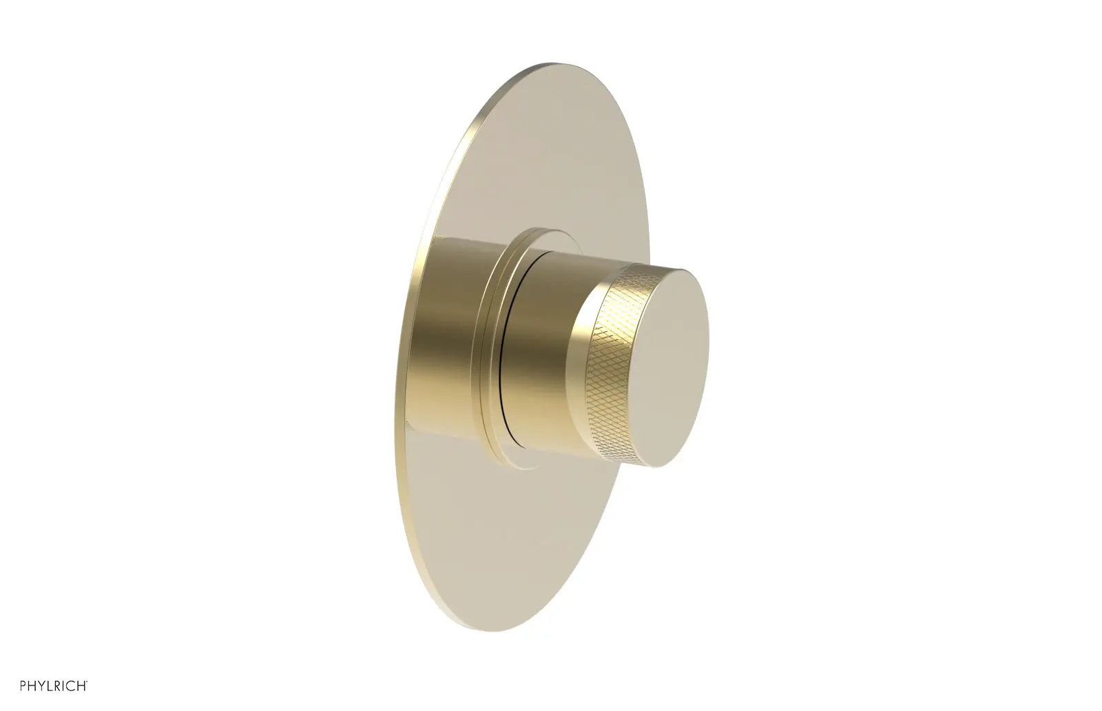 Phylrich BASIC II 1/2" Mini Thermostatic Round Shower Trim - Knurled Handle by Phylrich
