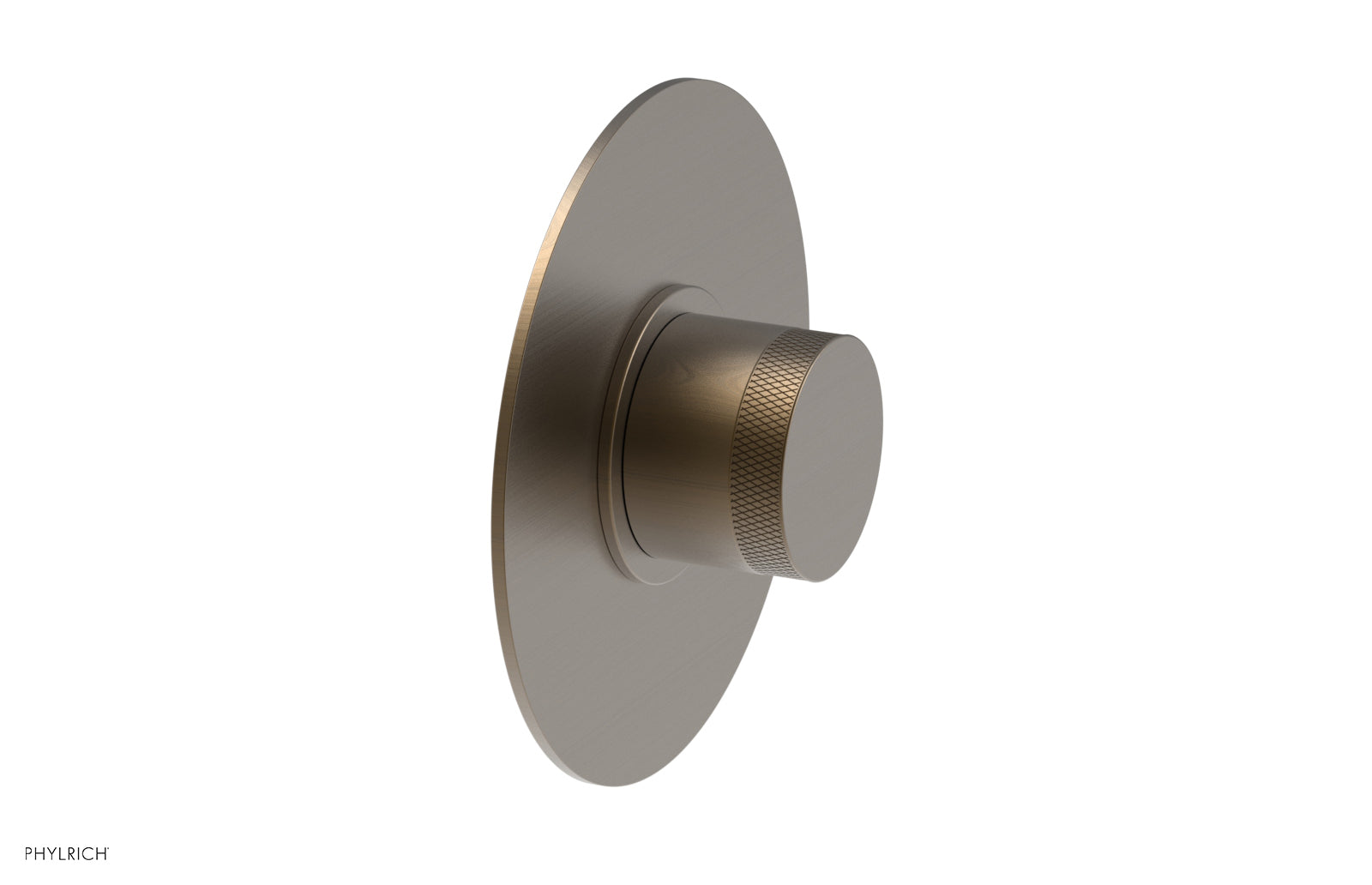 Phylrich BASIC II 1/2" Mini Thermostatic Round Shower Trim - Knurled Handle