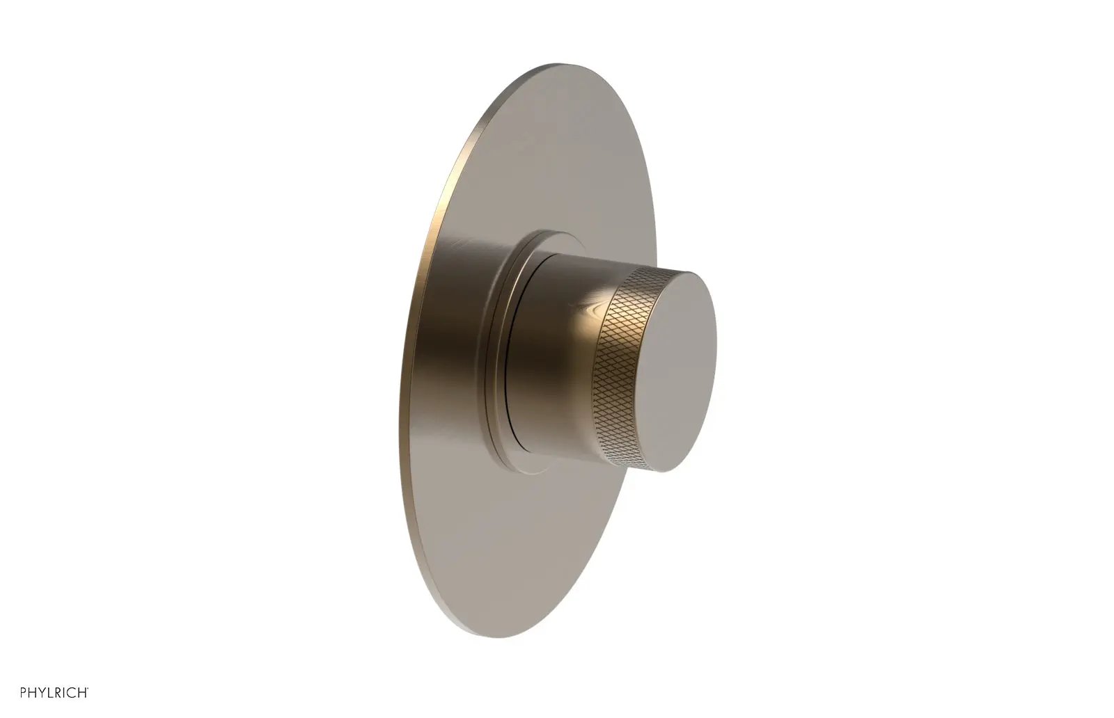 Phylrich BASIC II 1/2" Mini Thermostatic Round Shower Trim - Knurled Handle by Phylrich