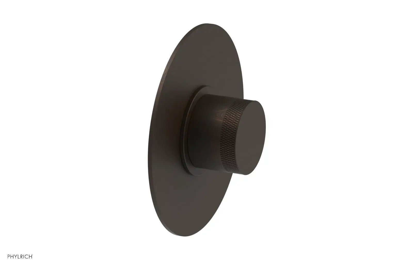 Phylrich BASIC II 1/2" Mini Thermostatic Round Shower Trim - Knurled Handle by Phylrich