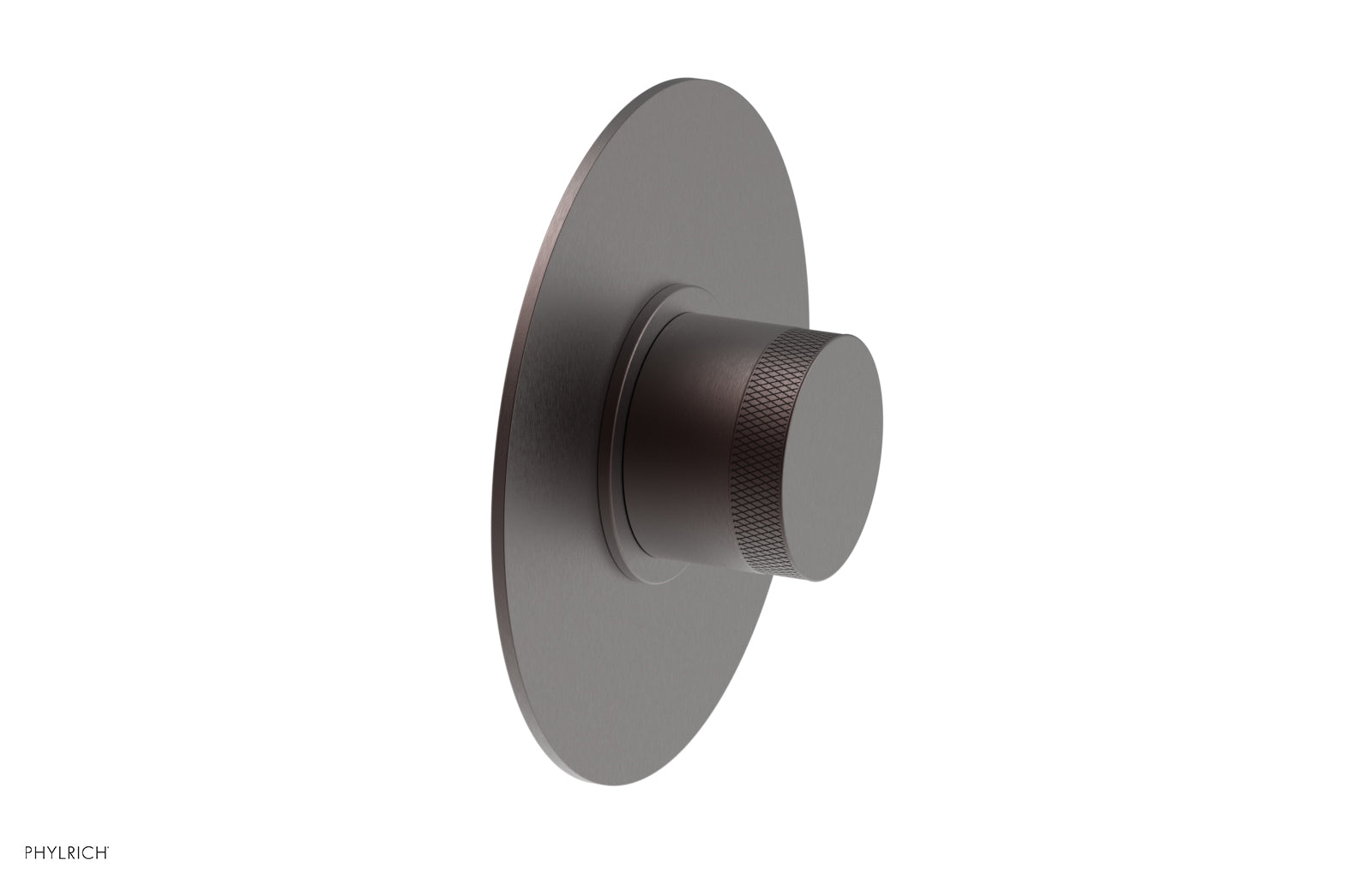 Phylrich BASIC II 1/2" Mini Thermostatic Round Shower Trim - Knurled Handle