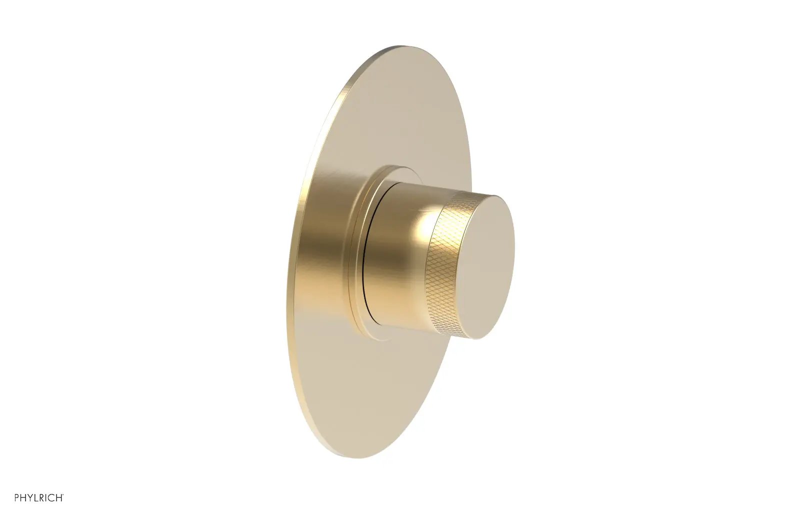 Phylrich BASIC II 1/2" Mini Thermostatic Round Shower Trim - Knurled Handle by Phylrich