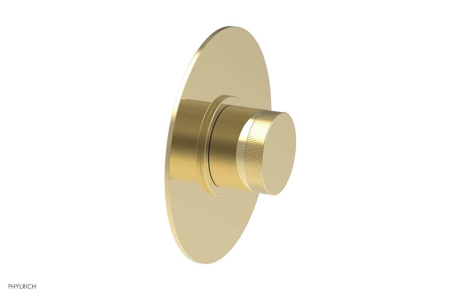 Phylrich BASIC II 1/2" Mini Thermostatic Round Shower Trim - Knurled Handle