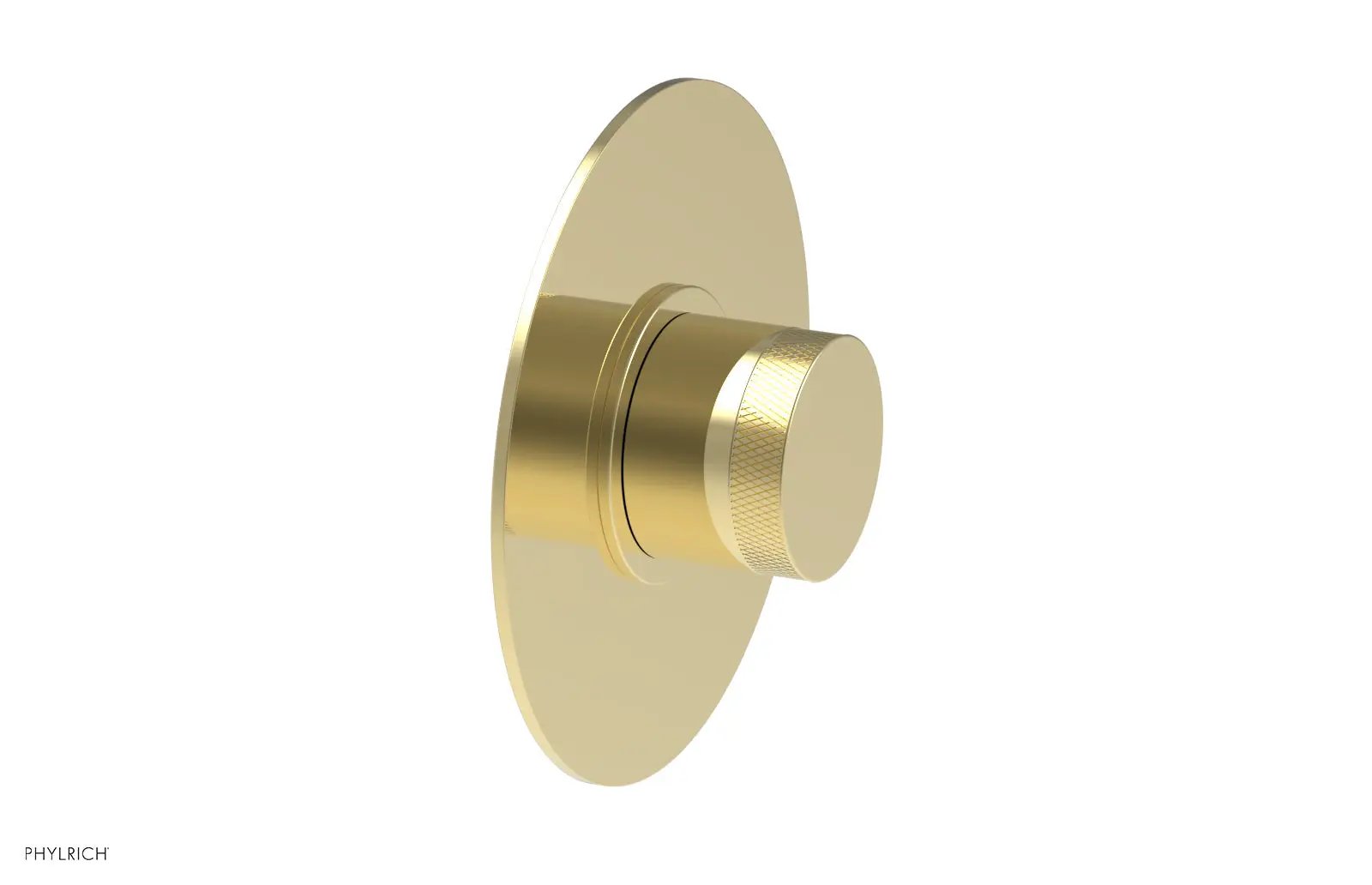 Phylrich BASIC II 1/2" Mini Thermostatic Round Shower Trim - Knurled Handle by Phylrich