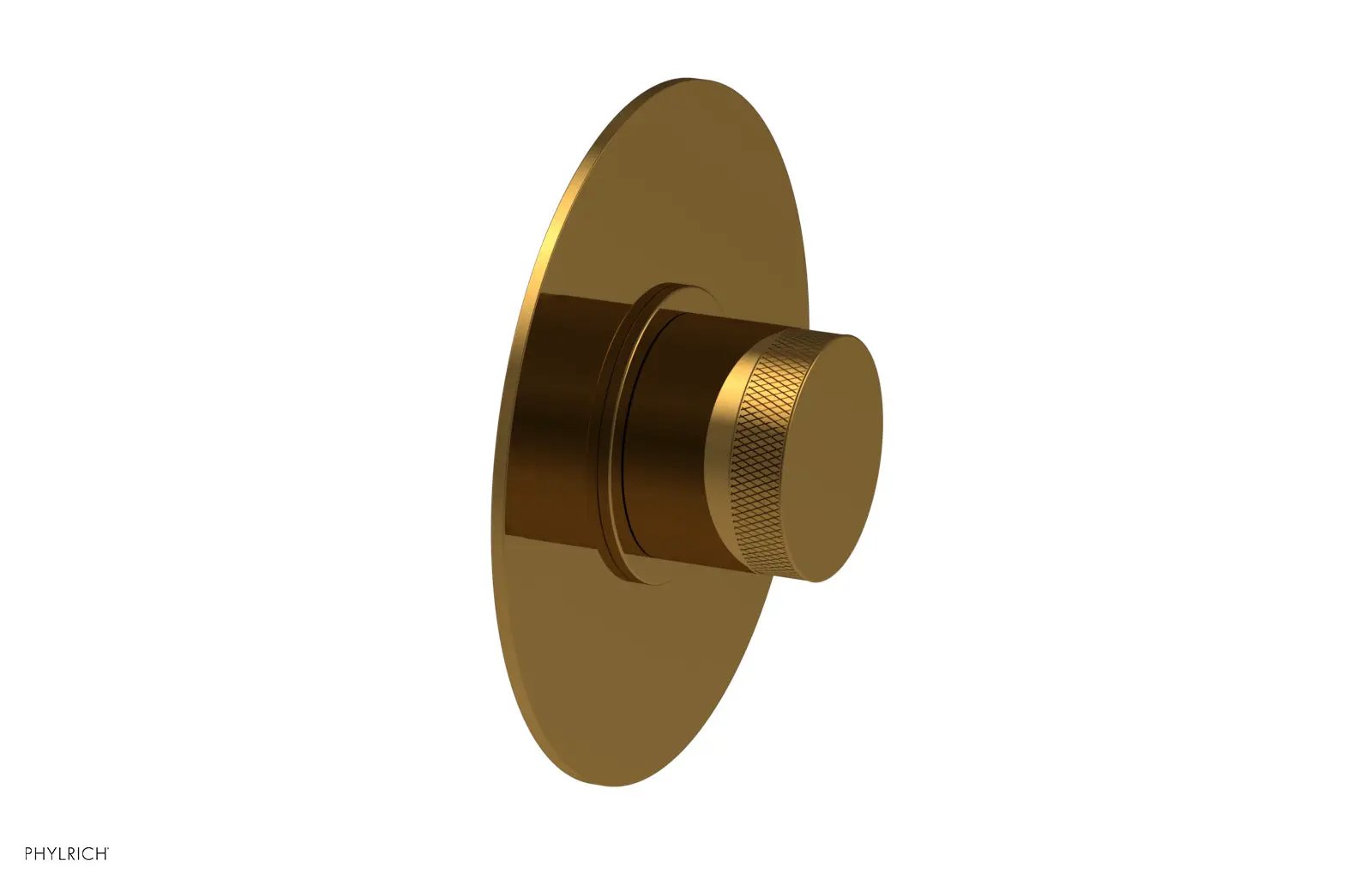 Phylrich BASIC II 1/2" Mini Thermostatic Round Shower Trim - Knurled Handle by Phylrich