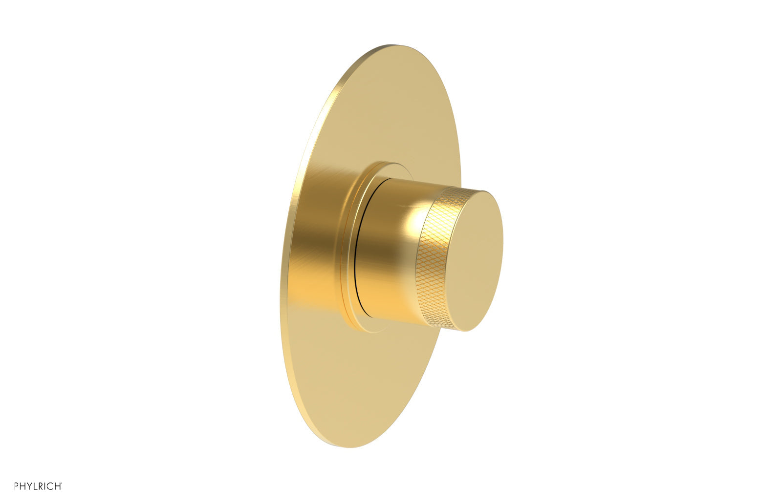 Phylrich BASIC II 1/2" Mini Thermostatic Round Shower Trim - Knurled Handle