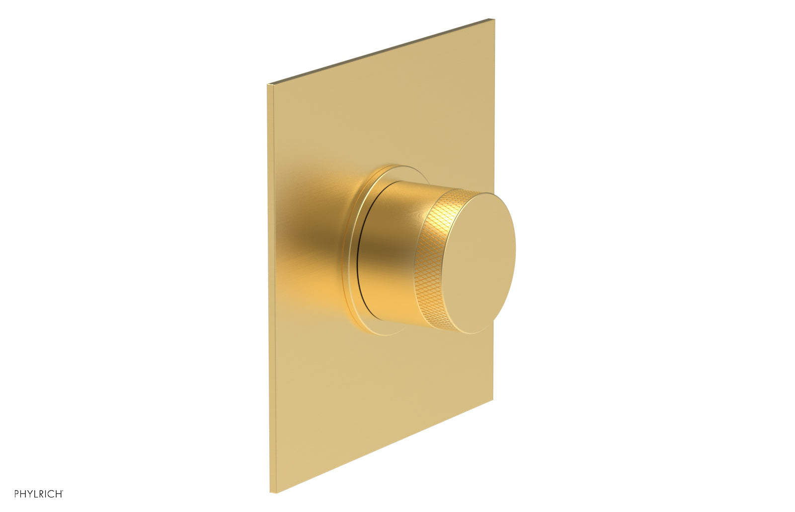 Phylrich BASIC II 1/2" Mini Thermostatic Square Shower Trim Knurled Handle