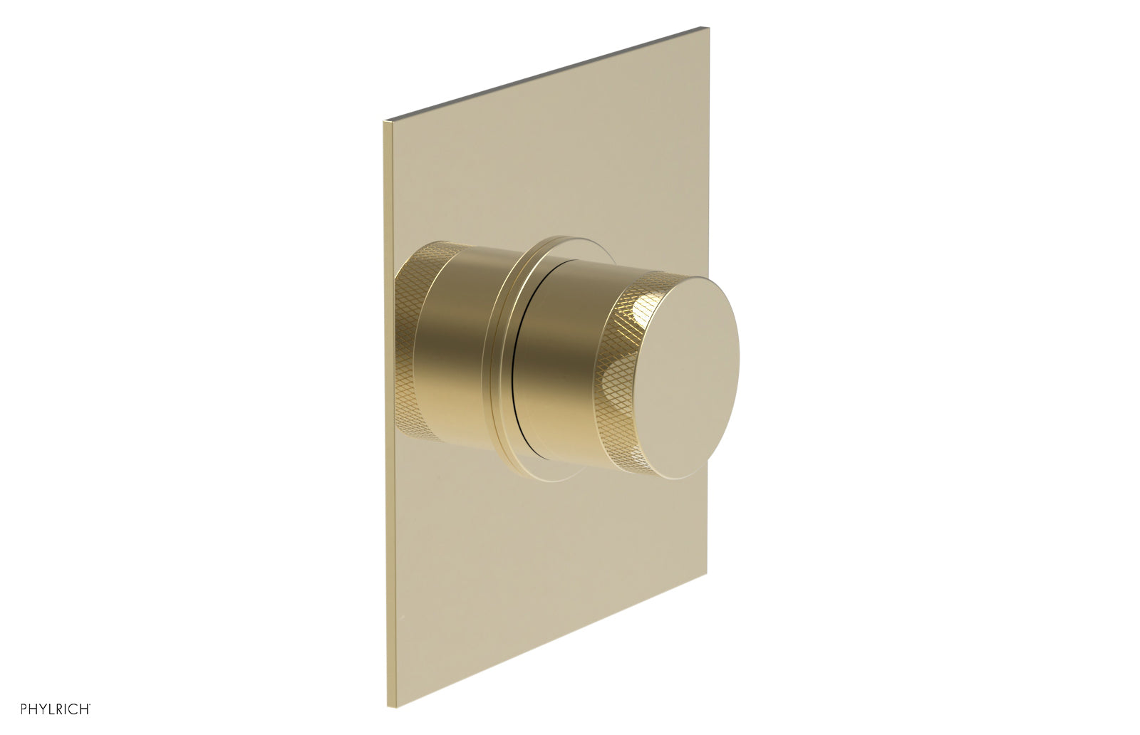 Phylrich BASIC II 1/2" Mini Thermostatic Square Shower Trim Knurled Handle