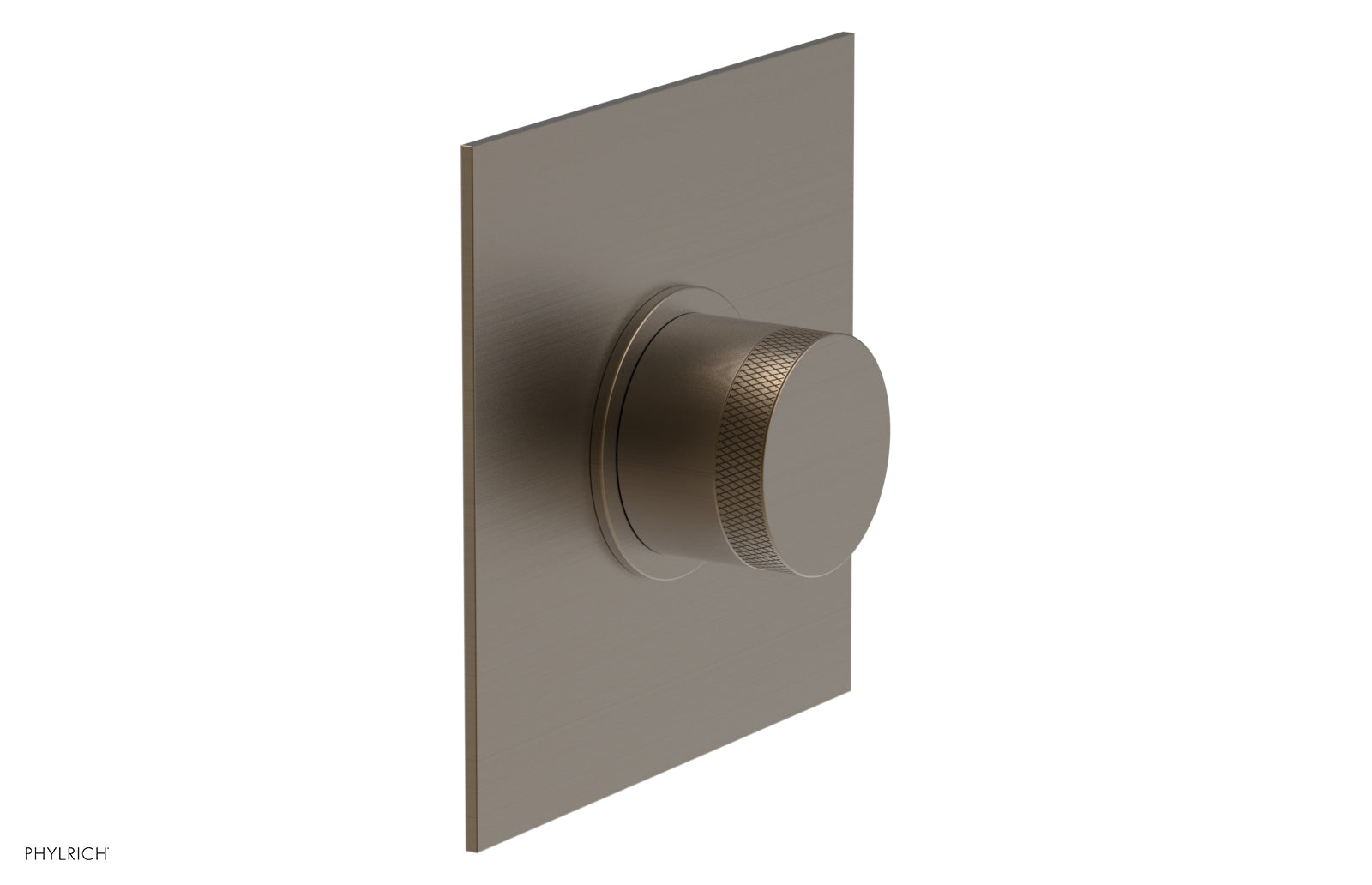 Phylrich BASIC II 1/2" Mini Thermostatic Square Shower Trim Knurled Handle