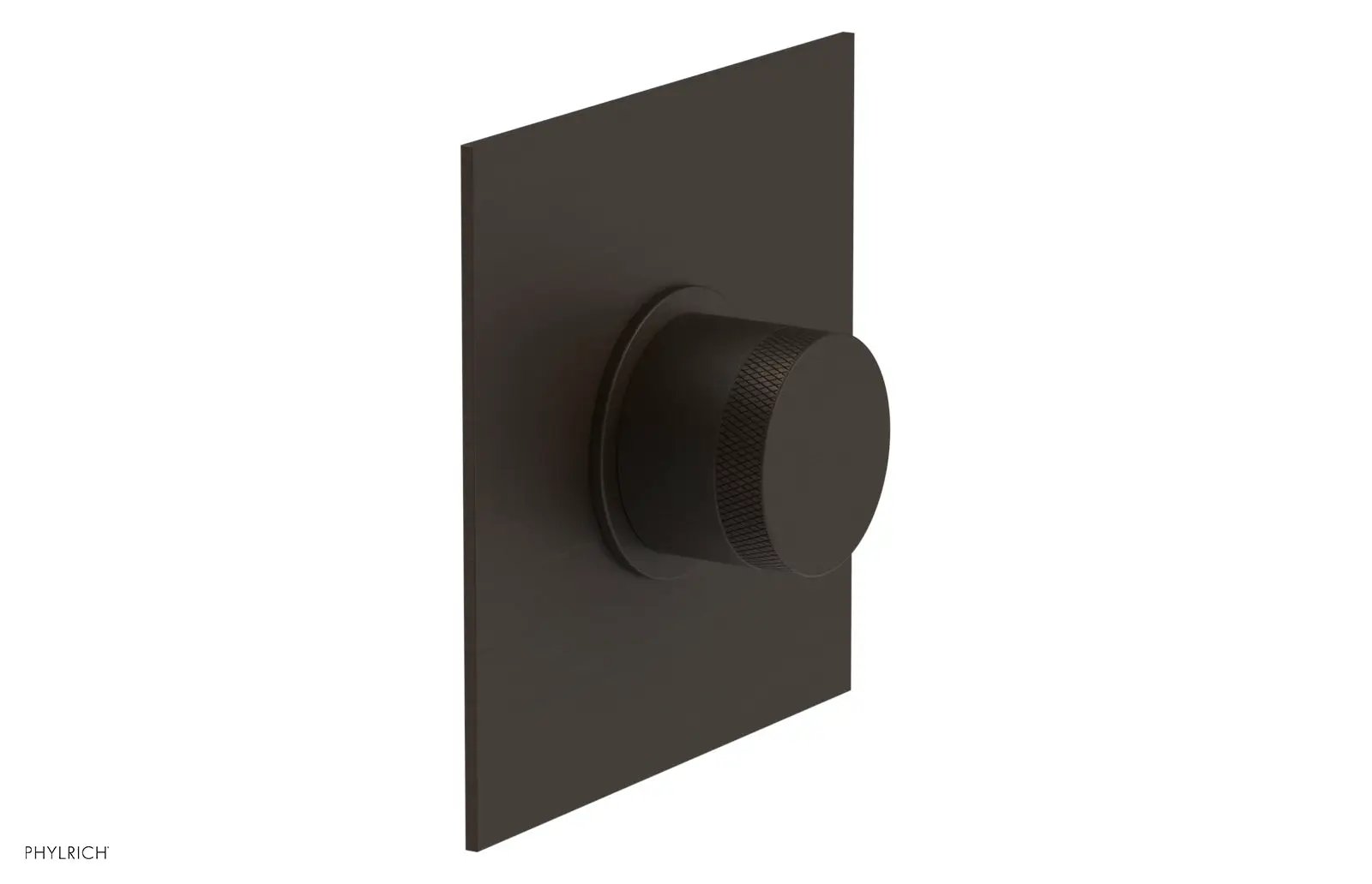Phylrich BASIC II 1/2" Mini Thermostatic Square Shower Trim Knurled Handle by Phylrich