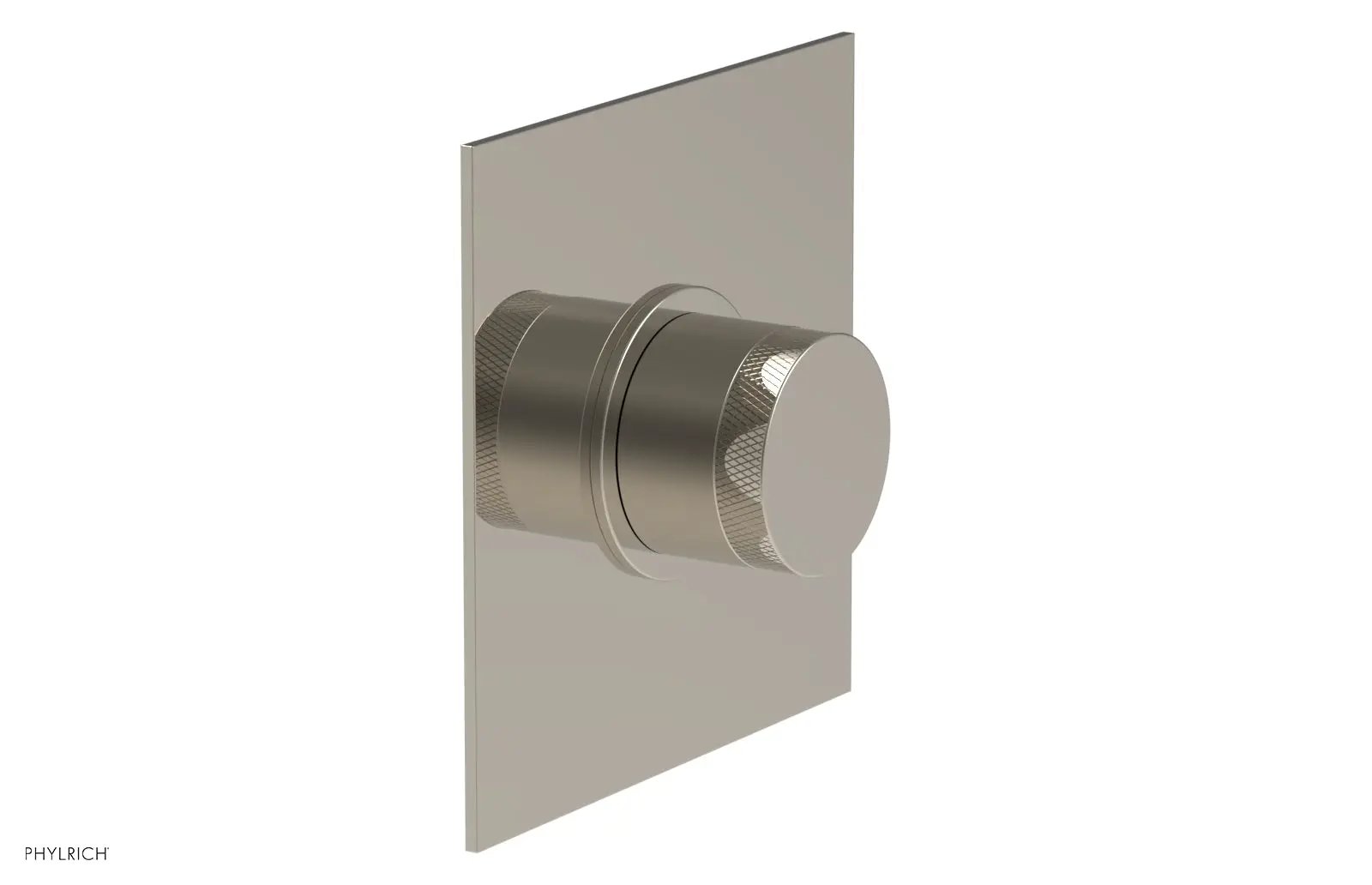 Phylrich BASIC II 1/2" Mini Thermostatic Square Shower Trim Knurled Handle by Phylrich