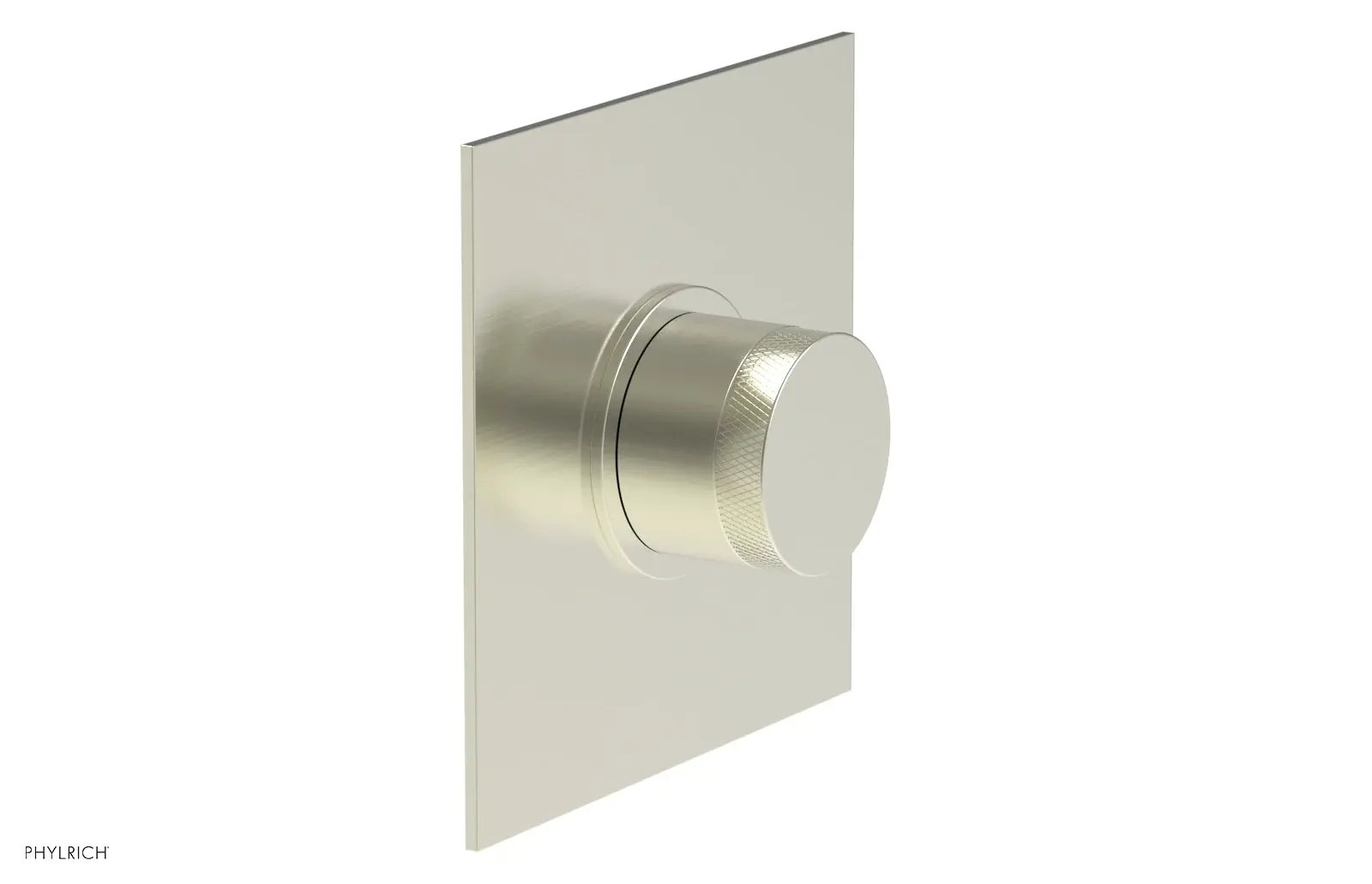 Phylrich BASIC II 1/2" Mini Thermostatic Square Shower Trim Knurled Handle by Phylrich