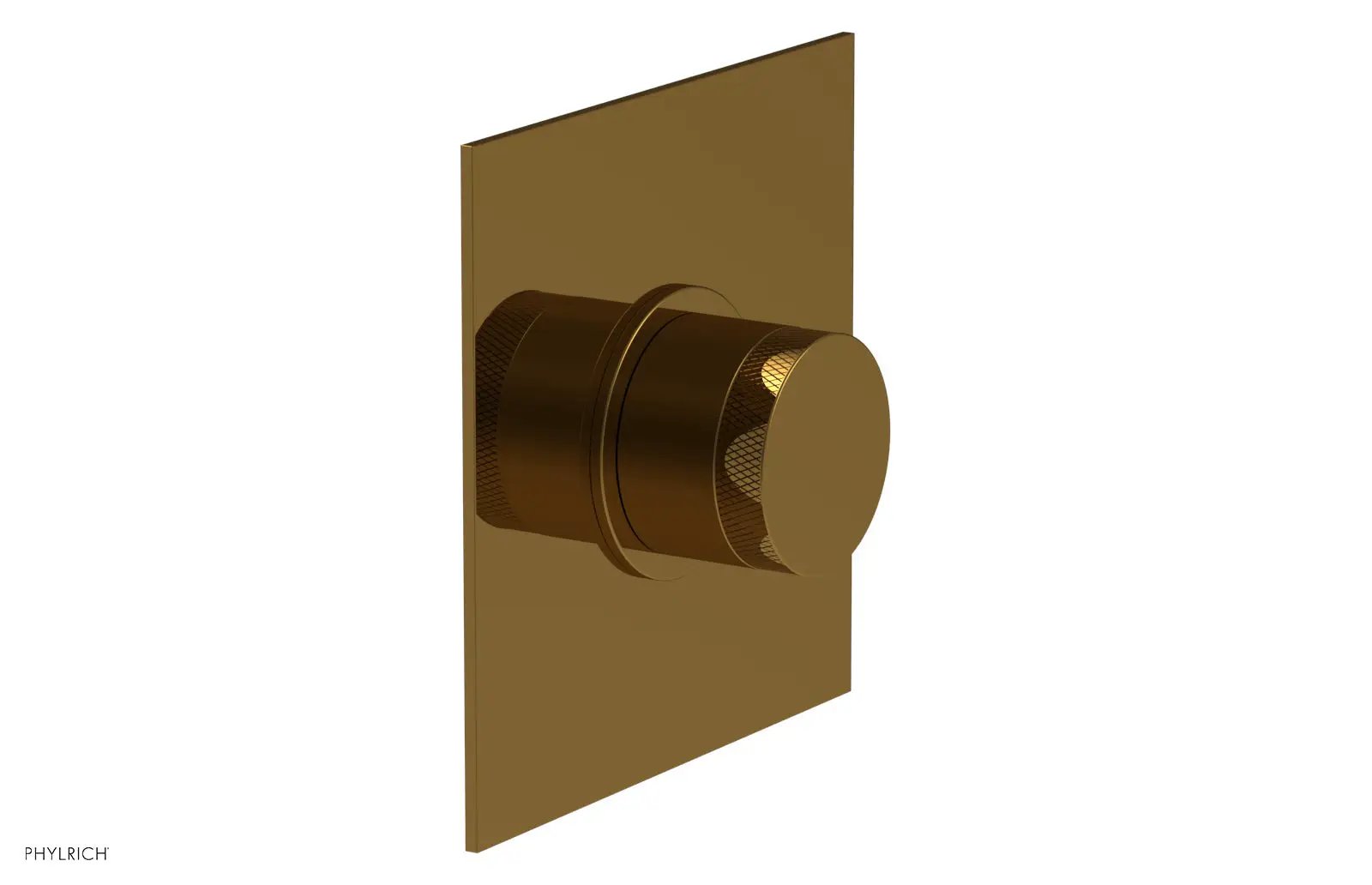 Phylrich BASIC II 1/2" Mini Thermostatic Square Shower Trim Knurled Handle by Phylrich