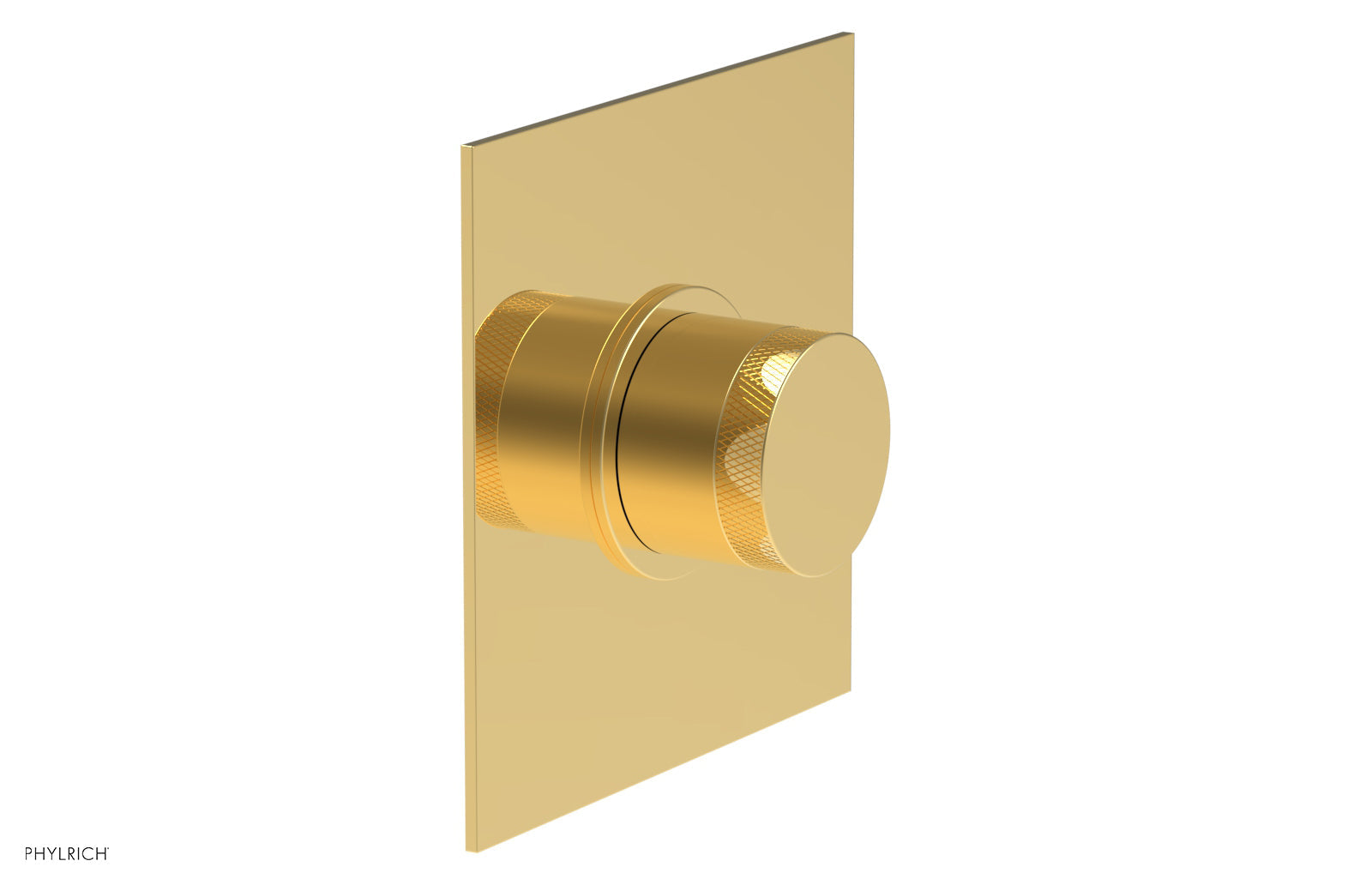 Phylrich BASIC II 1/2" Mini Thermostatic Square Shower Trim Knurled Handle