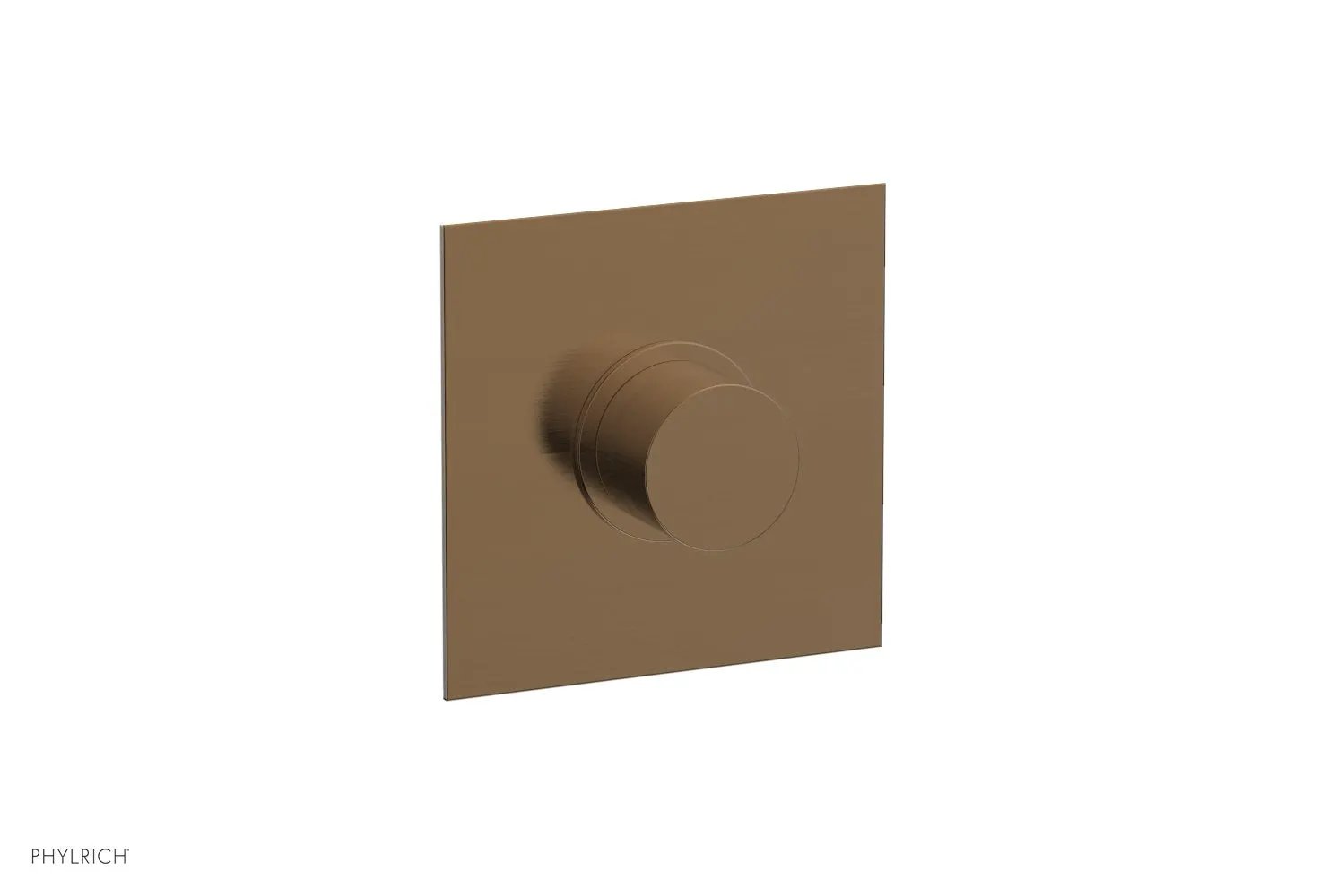 Phylrich BASIC II 1/2" Mini Thermostatic Square Shower Trim Smooth Handle by Phylrich