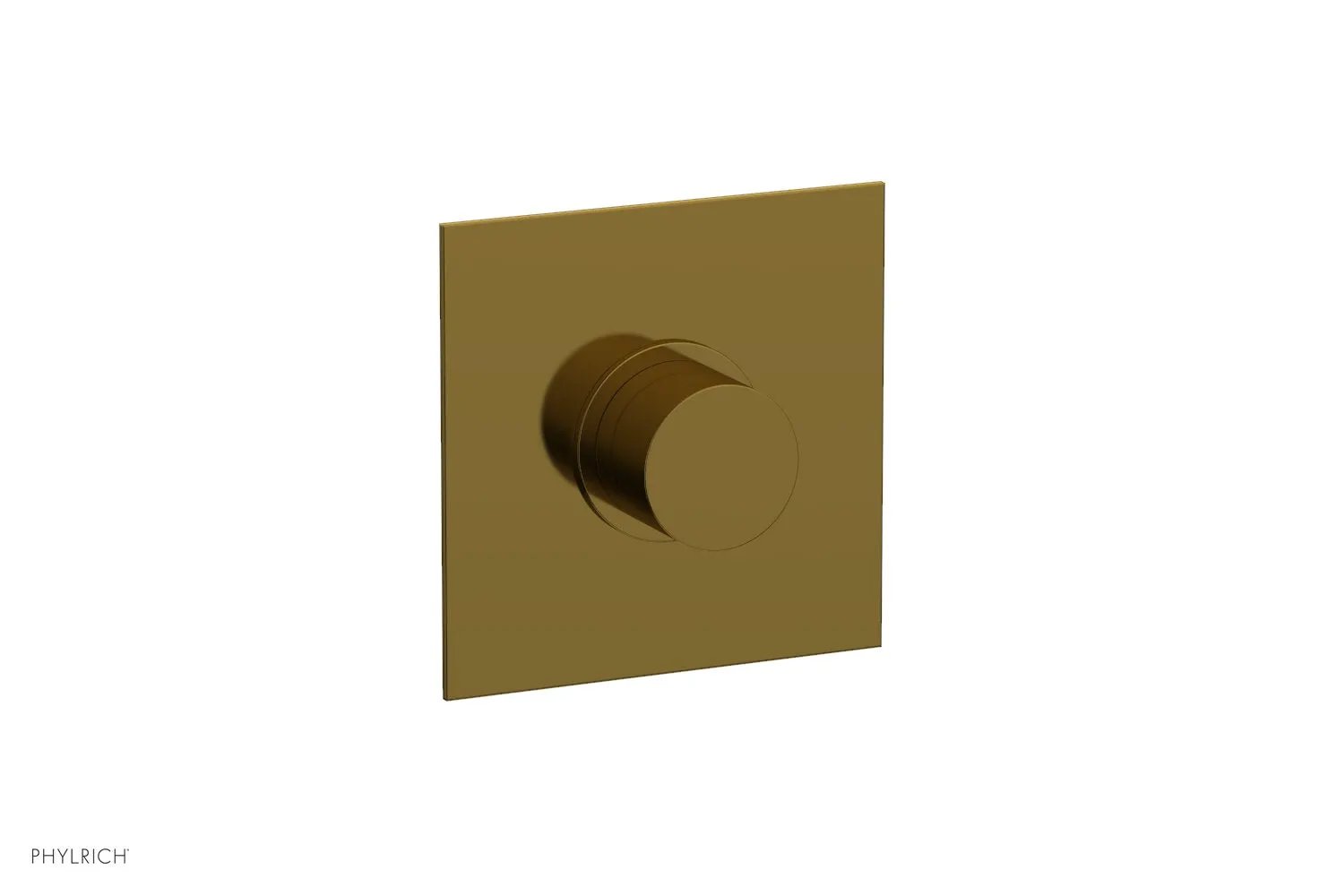 Phylrich BASIC II 1/2" Mini Thermostatic Square Shower Trim Smooth Handle by Phylrich