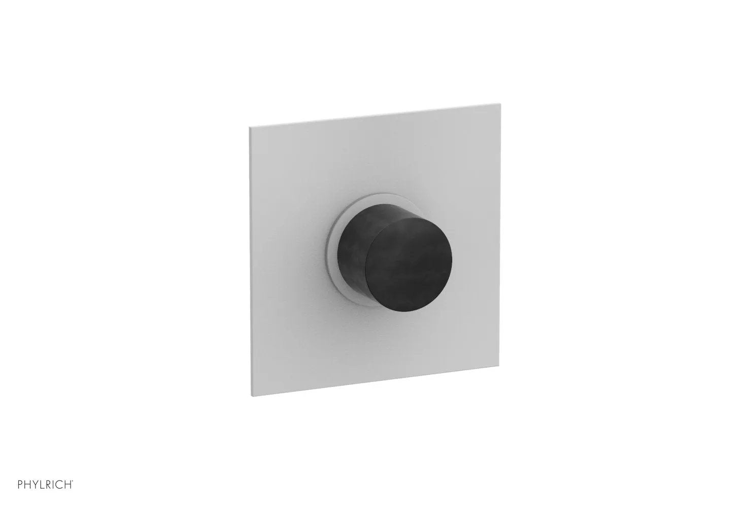 Phylrich BASIC II 1/2" Mini Thermostatic Square Shower Trim Black Marble Handle by Phylrich