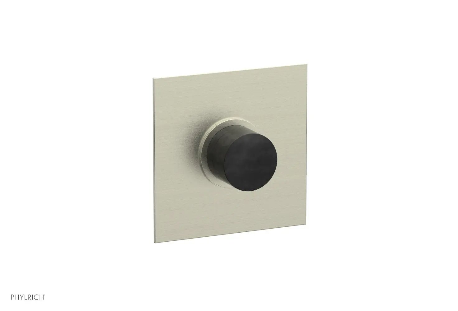 Phylrich BASIC II 1/2" Mini Thermostatic Square Shower Trim Black Marble Handle by Phylrich