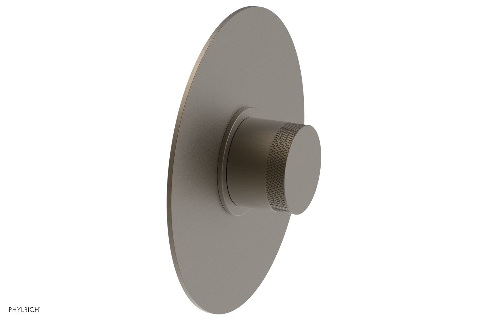Phylrich BASIC II Pressure Balance Round Shower Plate & Handle Trim, Knurled Handle
