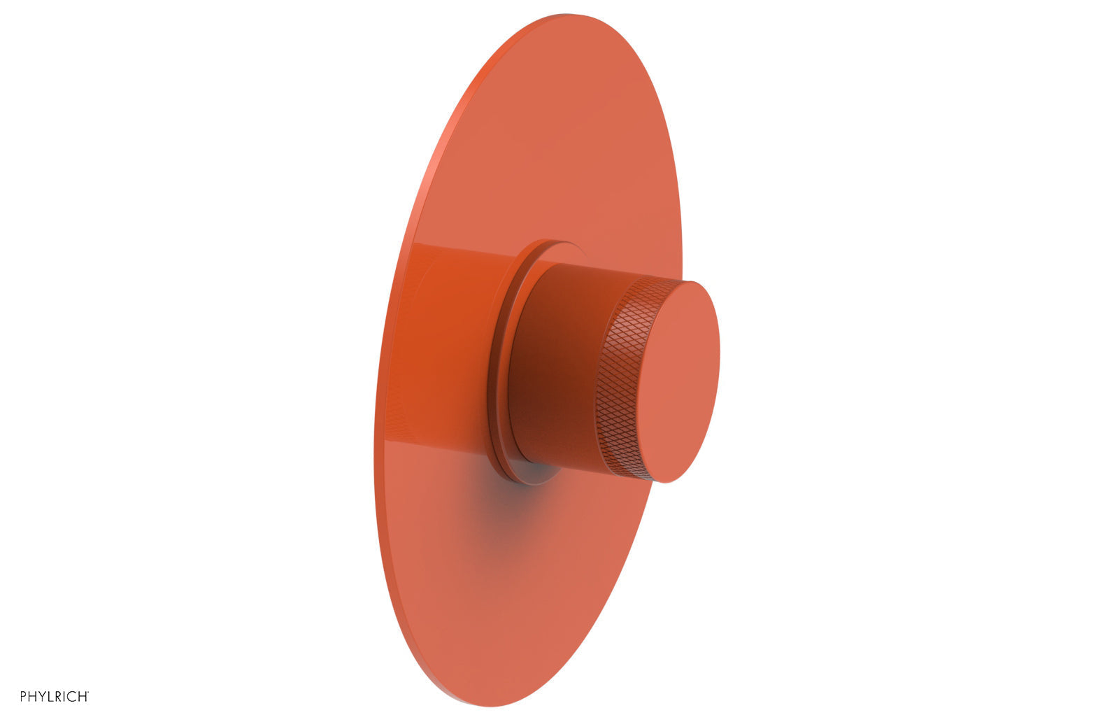 Phylrich BASIC II Pressure Balance Round Shower Plate & Handle Trim, Knurled Handle