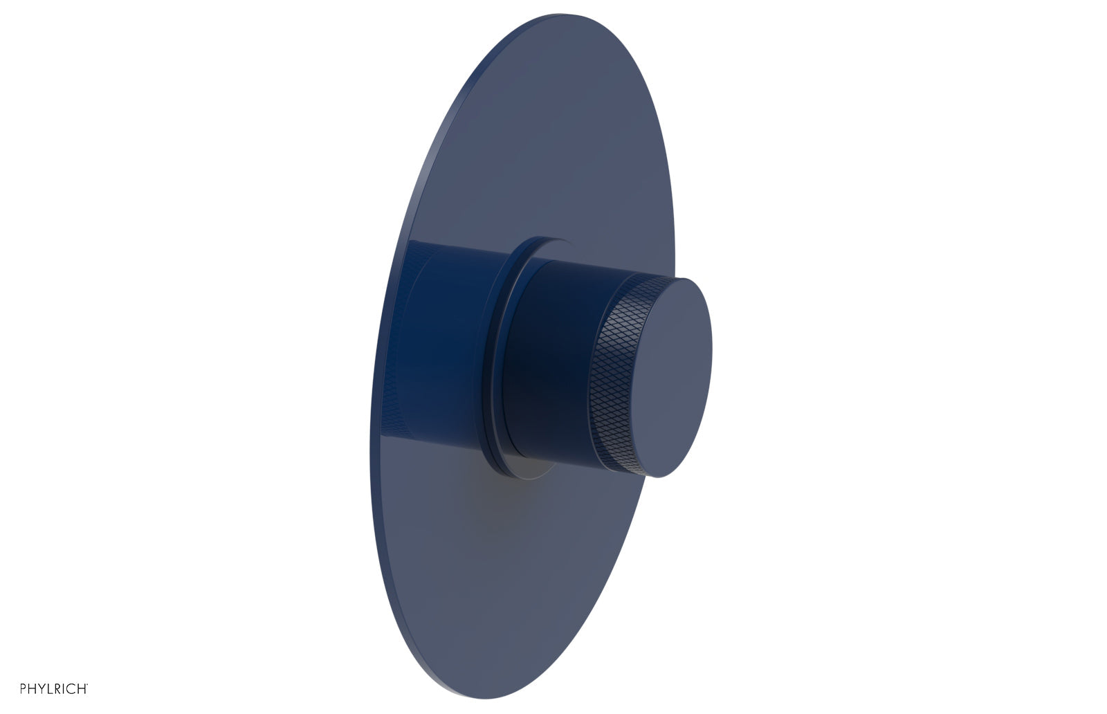 Phylrich BASIC II Pressure Balance Round Shower Plate & Handle Trim, Knurled Handle