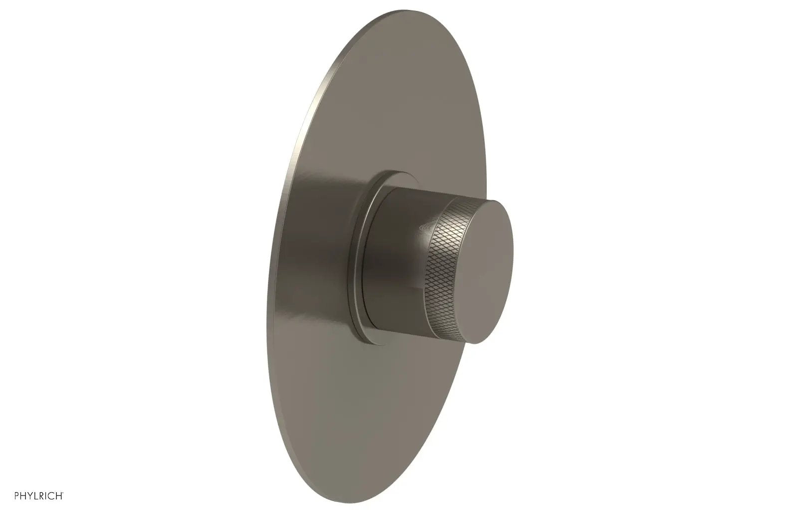 Phylrich BASIC II Pressure Balance Round Shower Plate & Handle Trim, Knurled Handle by Phylrich