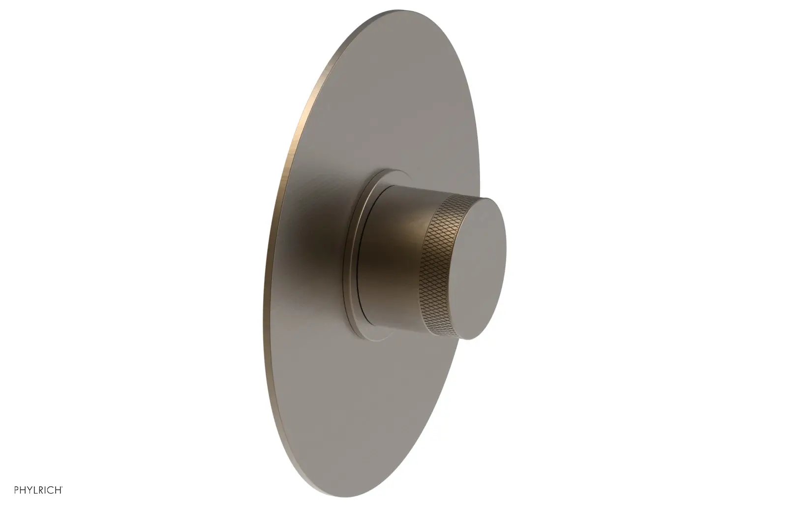 Phylrich BASIC II Pressure Balance Round Shower Plate & Handle Trim, Knurled Handle by Phylrich