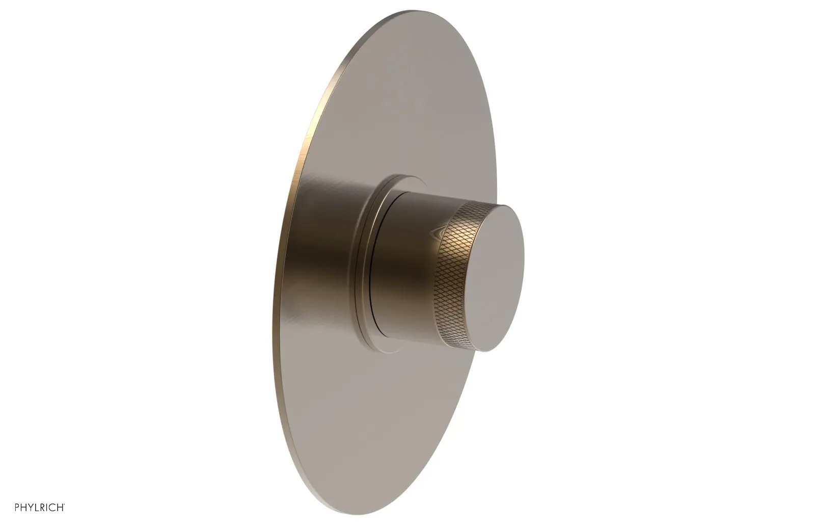 Phylrich BASIC II 3/4" Thermostatic Round Shower Trim, Knurled Handle by Phylrich