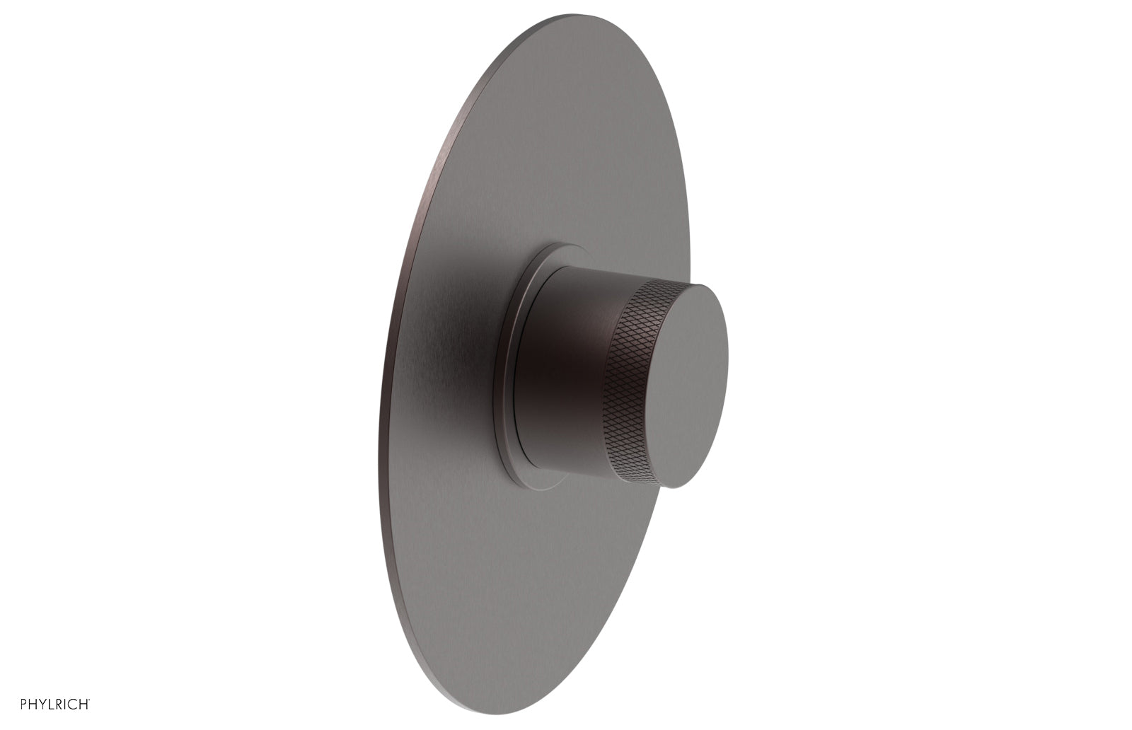 Phylrich BASIC II Pressure Balance Round Shower Plate & Handle Trim, Knurled Handle