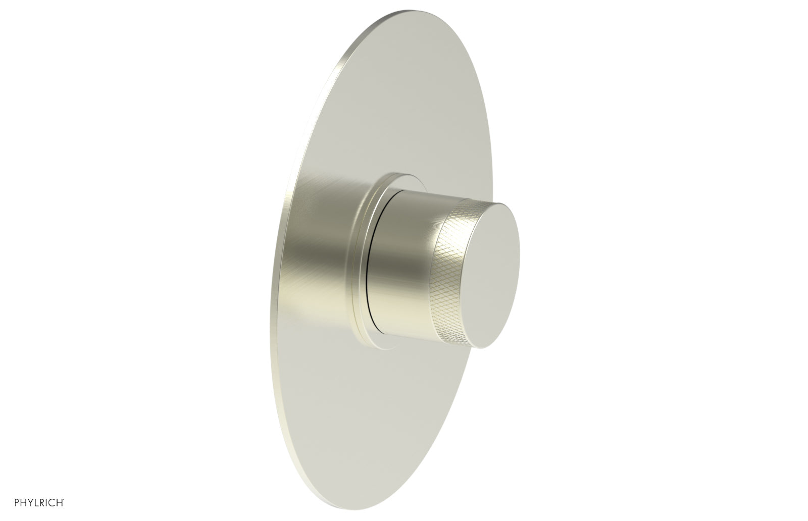 Phylrich BASIC II Pressure Balance Round Shower Plate & Handle Trim, Knurled Handle