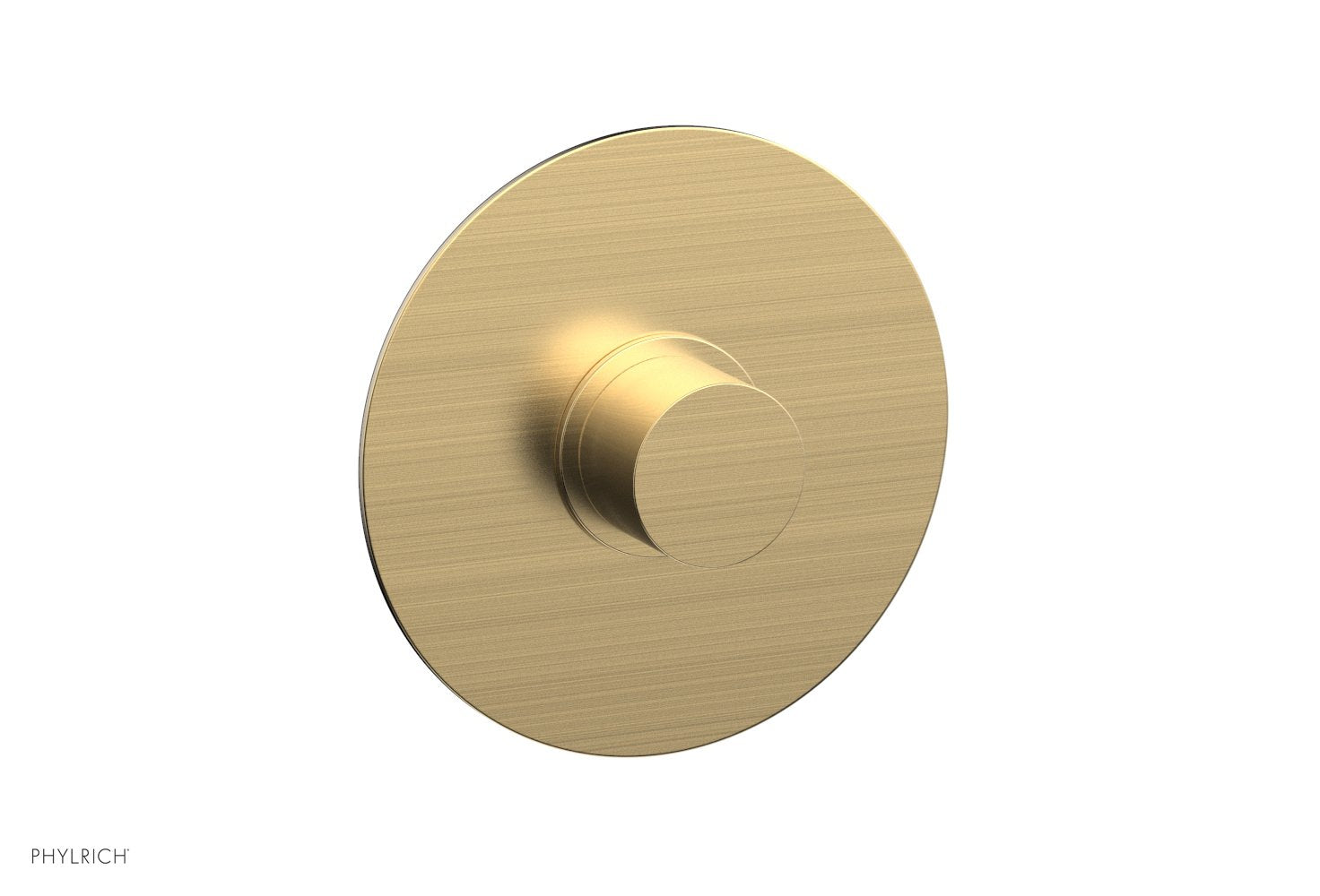 Phylrich BASIC II Pressure Balance Round Shower Plate & Handle Trim, Smooth Handle