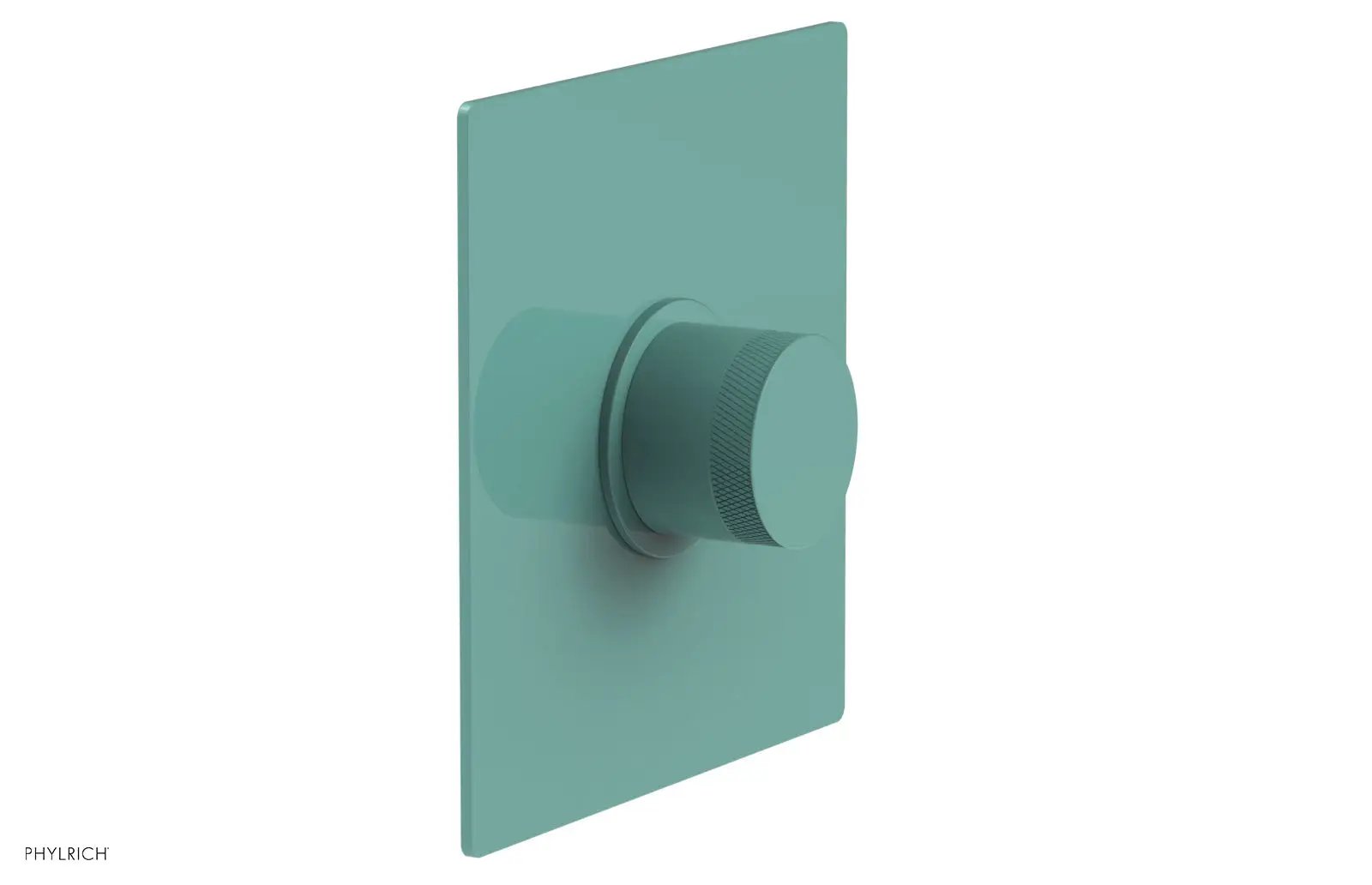 Phylrich BASIC II 3/4" Thermostatic Square Shower Trim, Knurled Handle by Phylrich