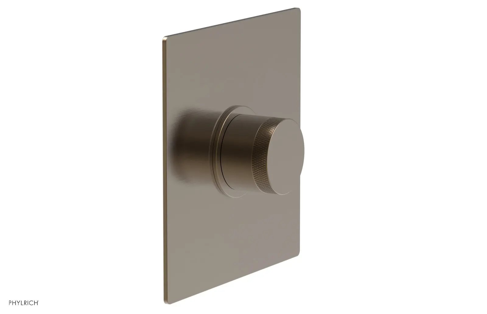 Phylrich BASIC II Pressure Balance Square Shower Plate & Knurled Handle Trim by Phylrich