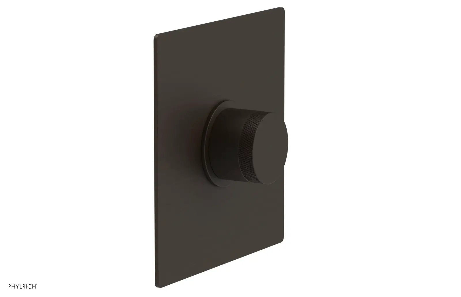 Phylrich BASIC II 3/4" Thermostatic Square Shower Trim, Knurled Handle by Phylrich