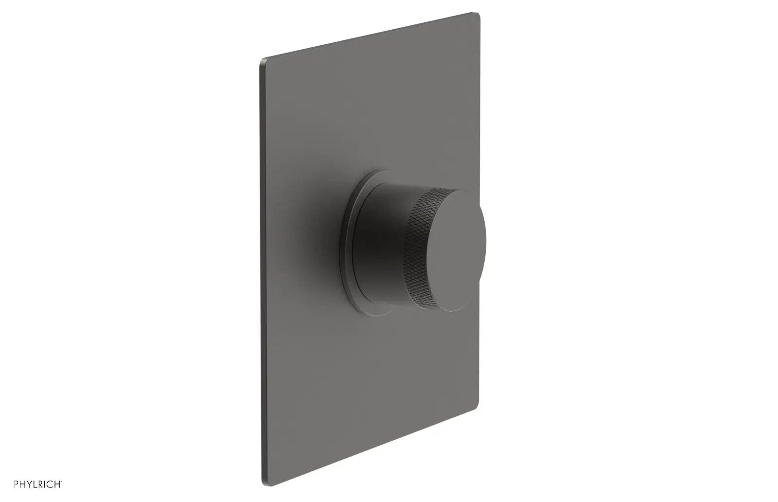 Phylrich BASIC II 3/4" Thermostatic Square Shower Trim, Knurled Handle by Phylrich