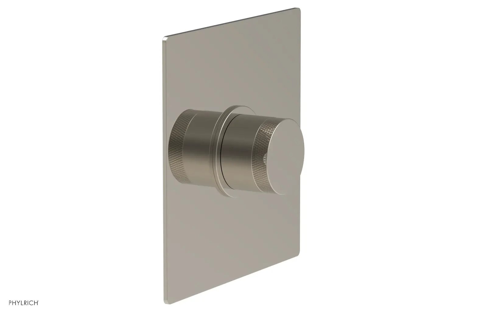 Phylrich BASIC II 3/4" Thermostatic Square Shower Trim, Knurled Handle by Phylrich