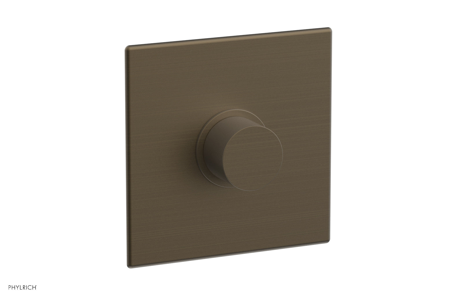 Phylrich BASIC II 3/4" Thermostatic Square Shower Trim, Smooth Handle