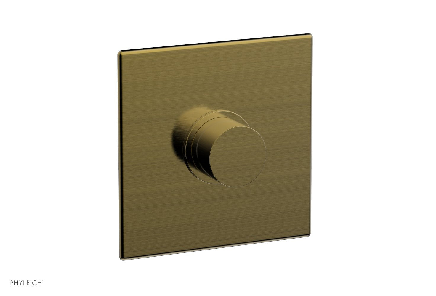 Phylrich BASIC II 3/4" Thermostatic Square Shower Trim, Smooth Handle