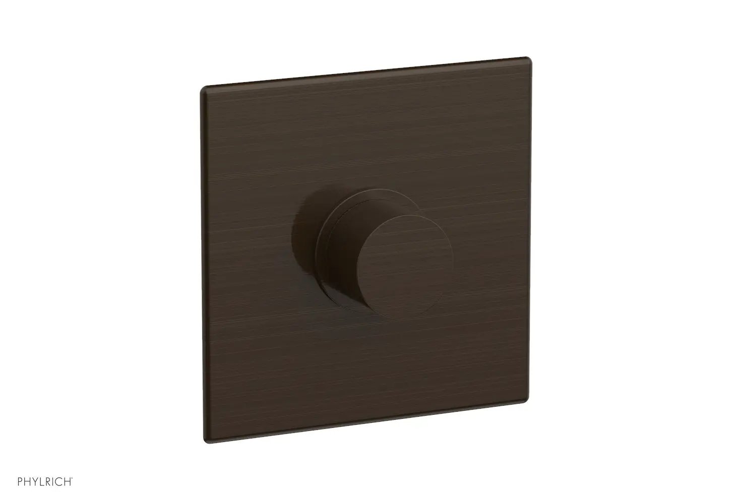 Phylrich BASIC II 3/4" Thermostatic Square Shower Trim, Smooth Handle by Phylrich