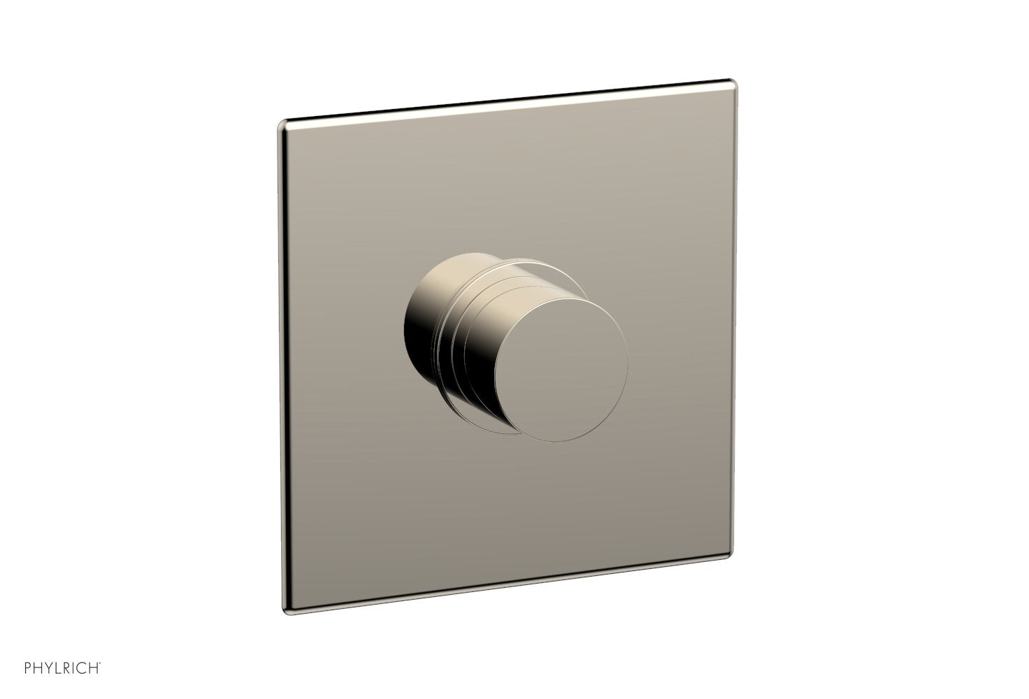 Phylrich BASIC II 3/4" Thermostatic Square Shower Trim, Smooth Handle