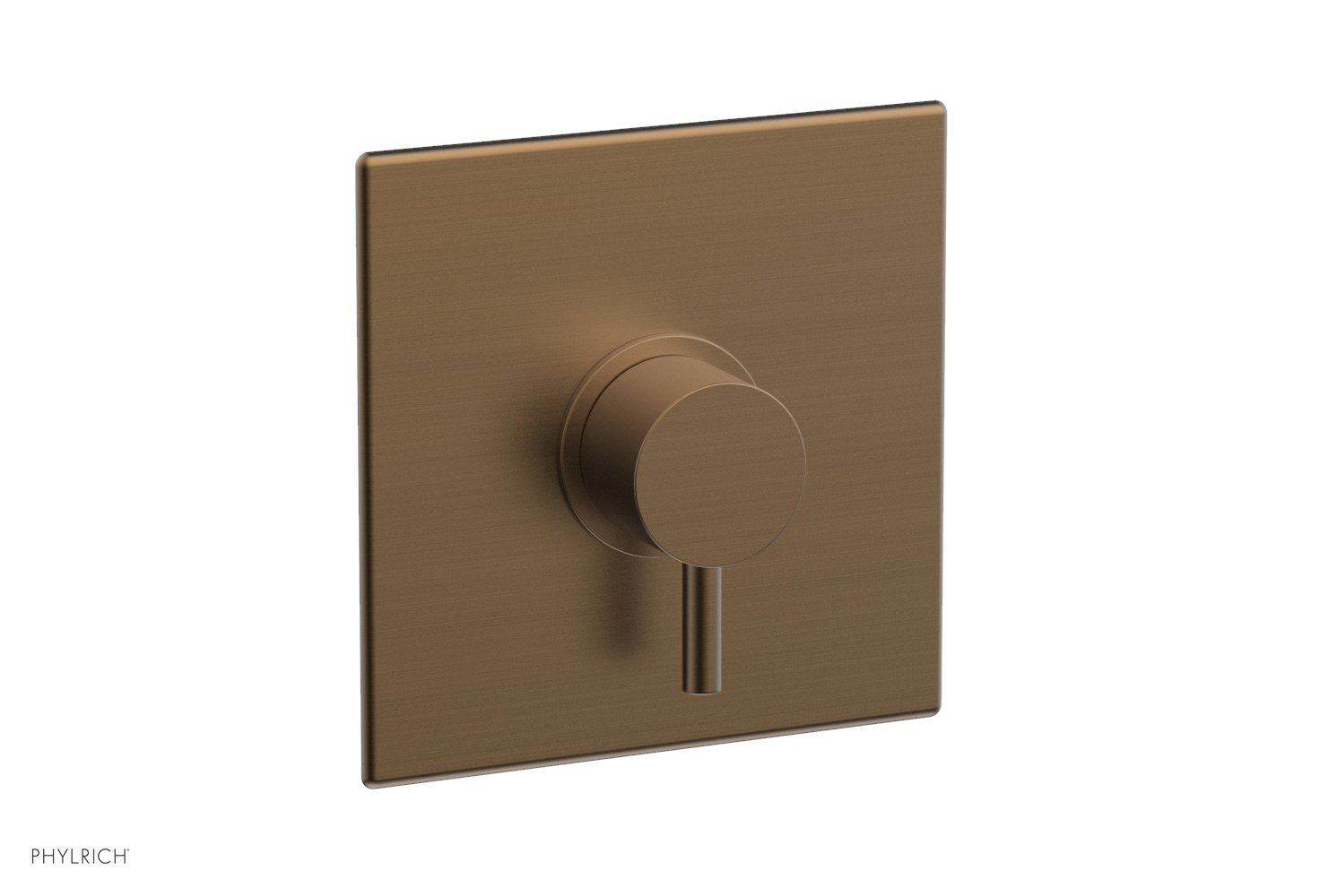 Phylrich BASIC II 3/4" Thermostatic Square Shower Trim, Lever Handle